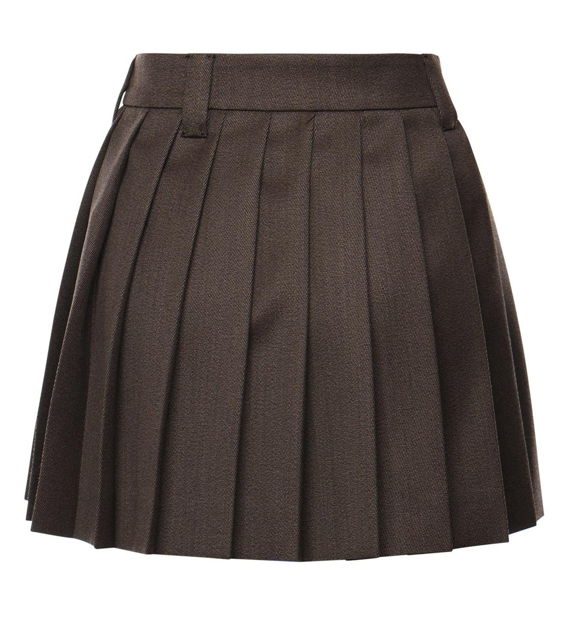 Pleated Cover Fabric Miniskirt