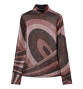 Iride Print High-Neck Lurex Top
