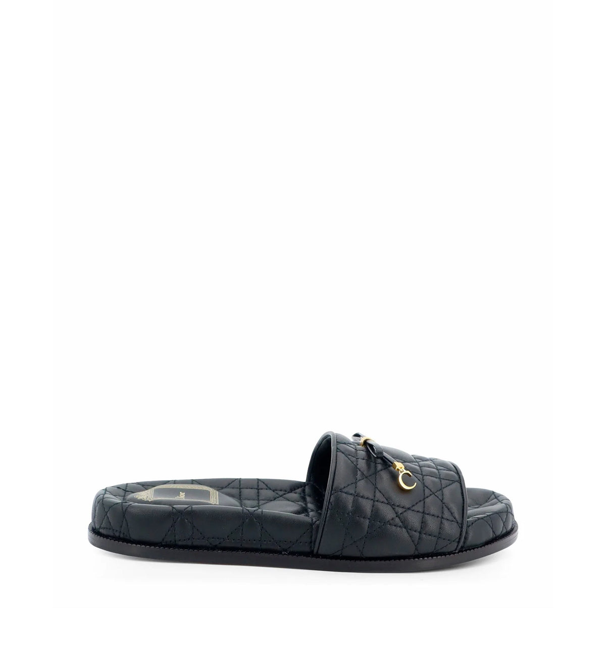 Cannage quilted leather sandals