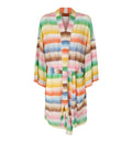 Short Kimono Cover-Up With Dégradé Zigzag Pattern