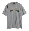 Cotton jersey T-shirt with print in grey
