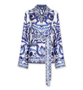 Majolica-Print Twill Pajama Shirt