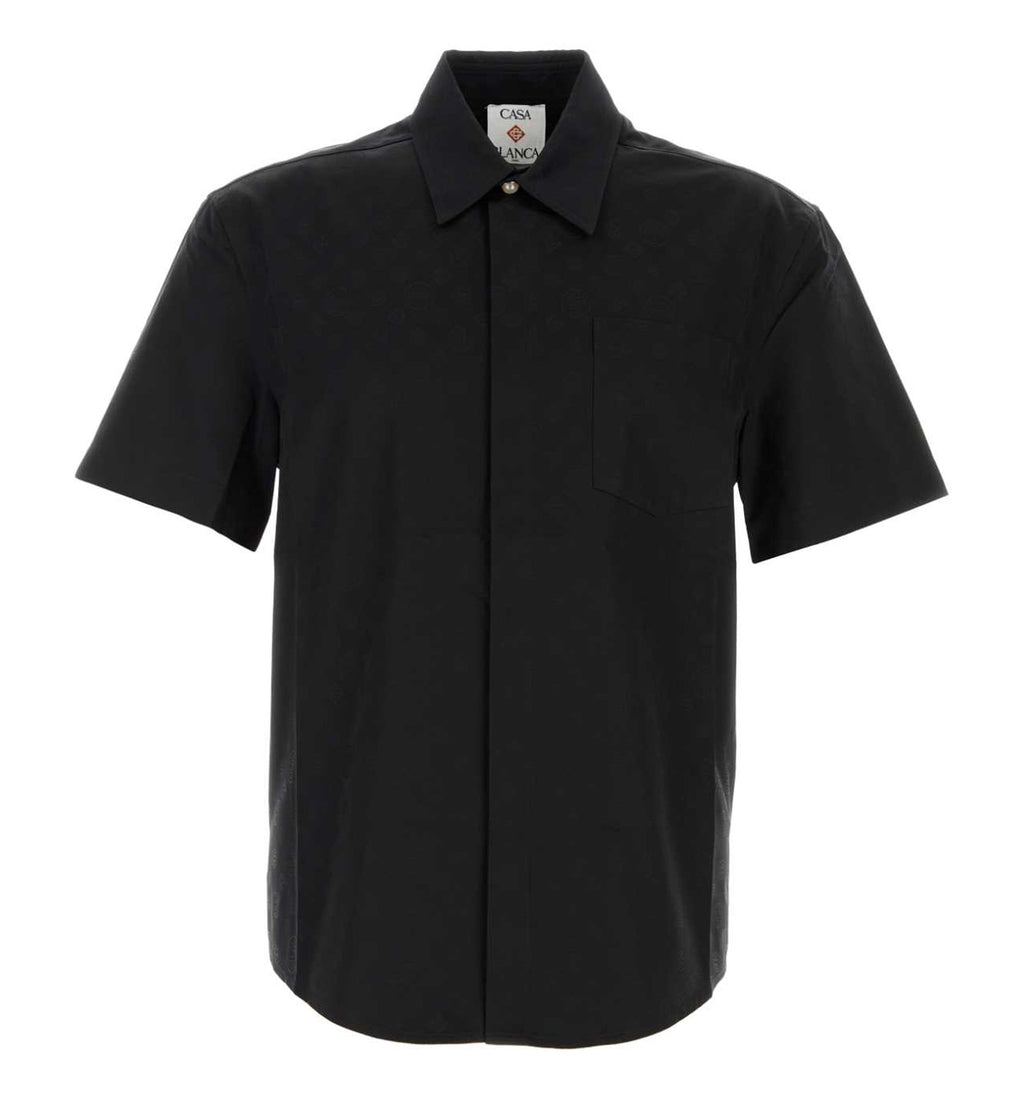 Cotton Monogram Short Sleeve Shirt