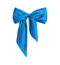 Celine Big Ribbon Hair Clip In Silk And Steel