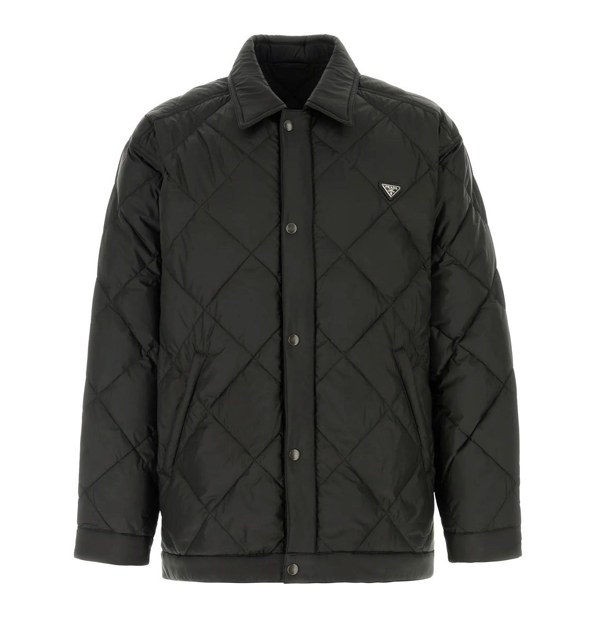 Black polyester down jacket