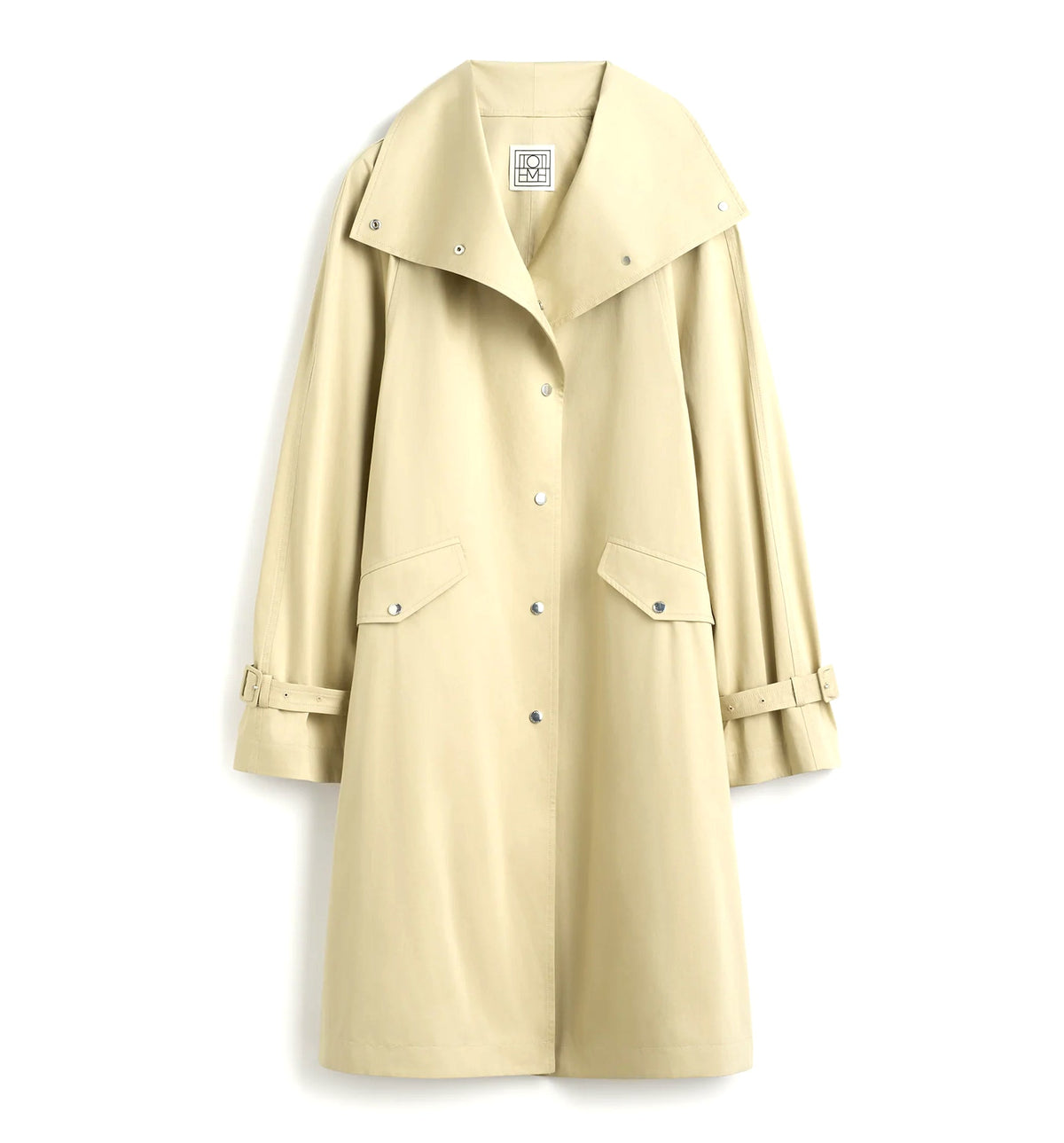 Oversized cotton trench beige