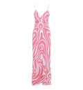 Iride-print silk maxi dress