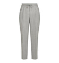 Virgin wool flannel trousers with drawstring and double pleats