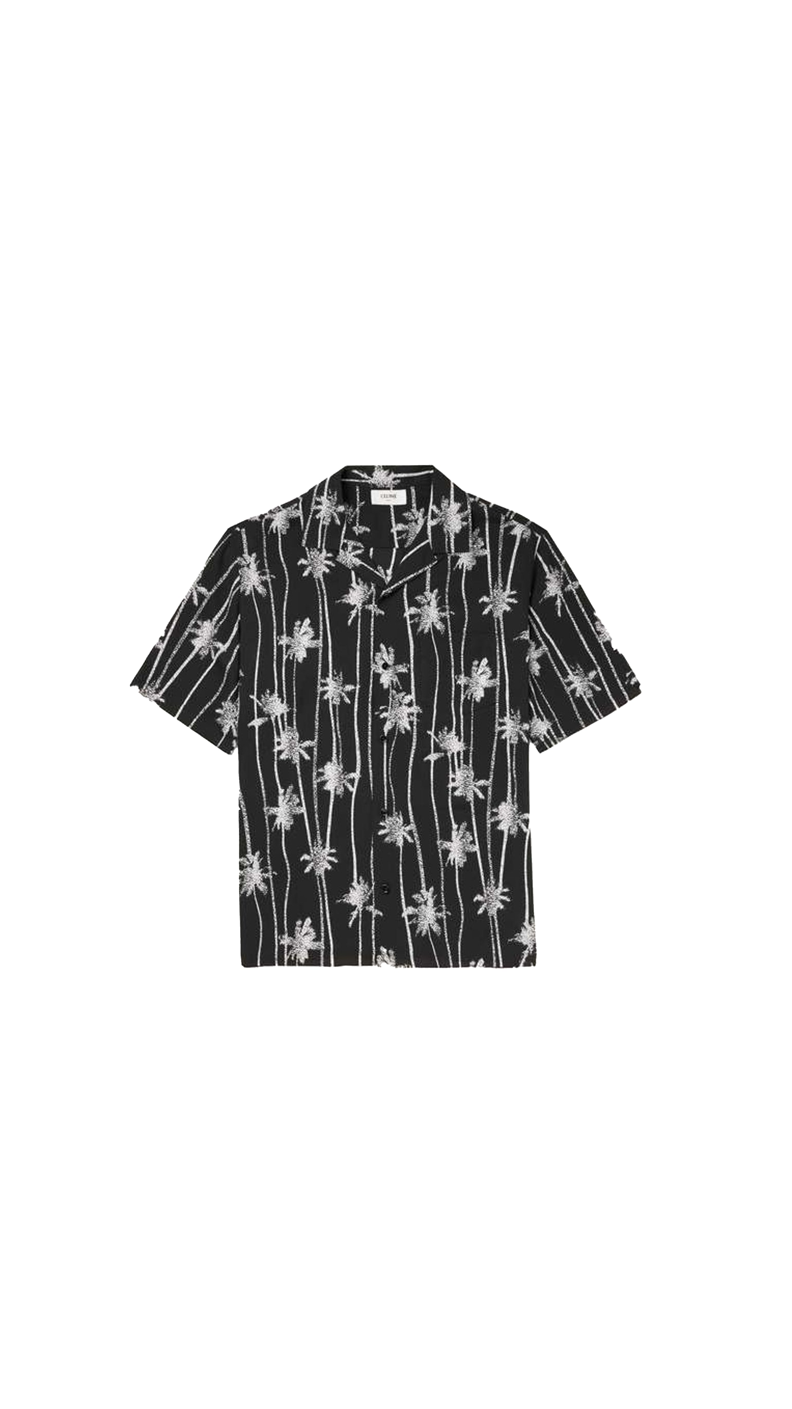 Hawaiian Shirt In Printed Viscose - Black