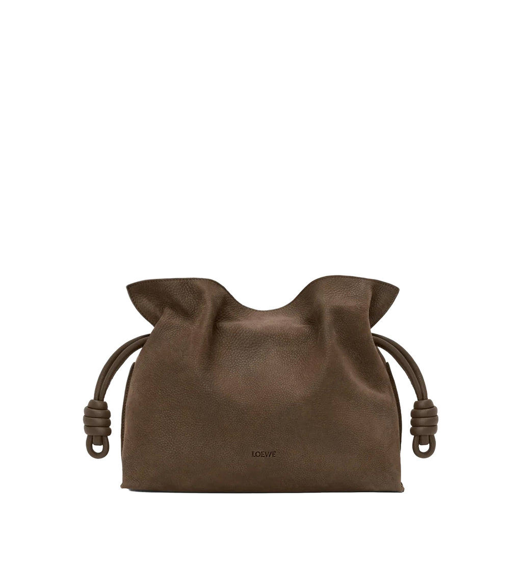 Medium Flamenco Clutch In Grained Nubuck