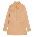 Shirt Dress In Cotton And Silk Twill