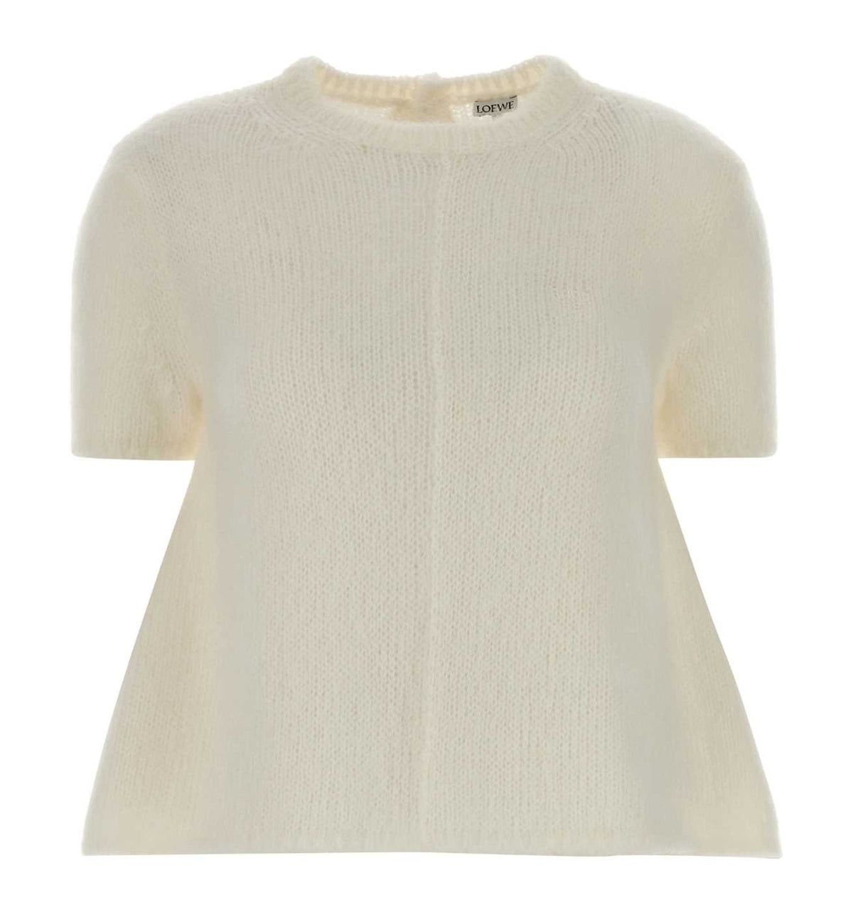 Short Sleeve Sweater In Mohair Blend