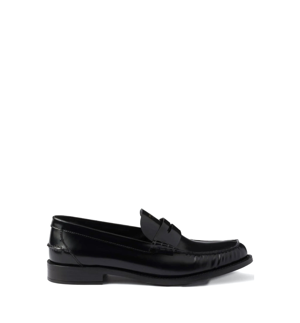 Prada 20mm Brushed-leather Band Loafers