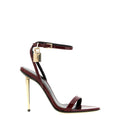 Patent Leather Sandals With Iconic Metal Padlock