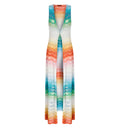 Long gilet cover-up in shaded lamé viscose