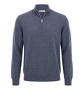 Cashmere sweater with half zip