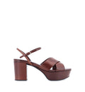 Leather platform sandals