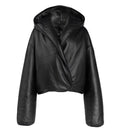 Hooded Leather Bomber
