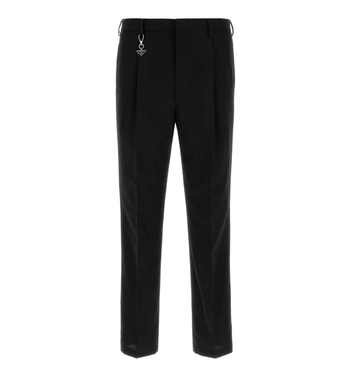 Cotton Pants With Triangle Logo Accessory