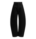 "Round" Wide-Leg Jeans