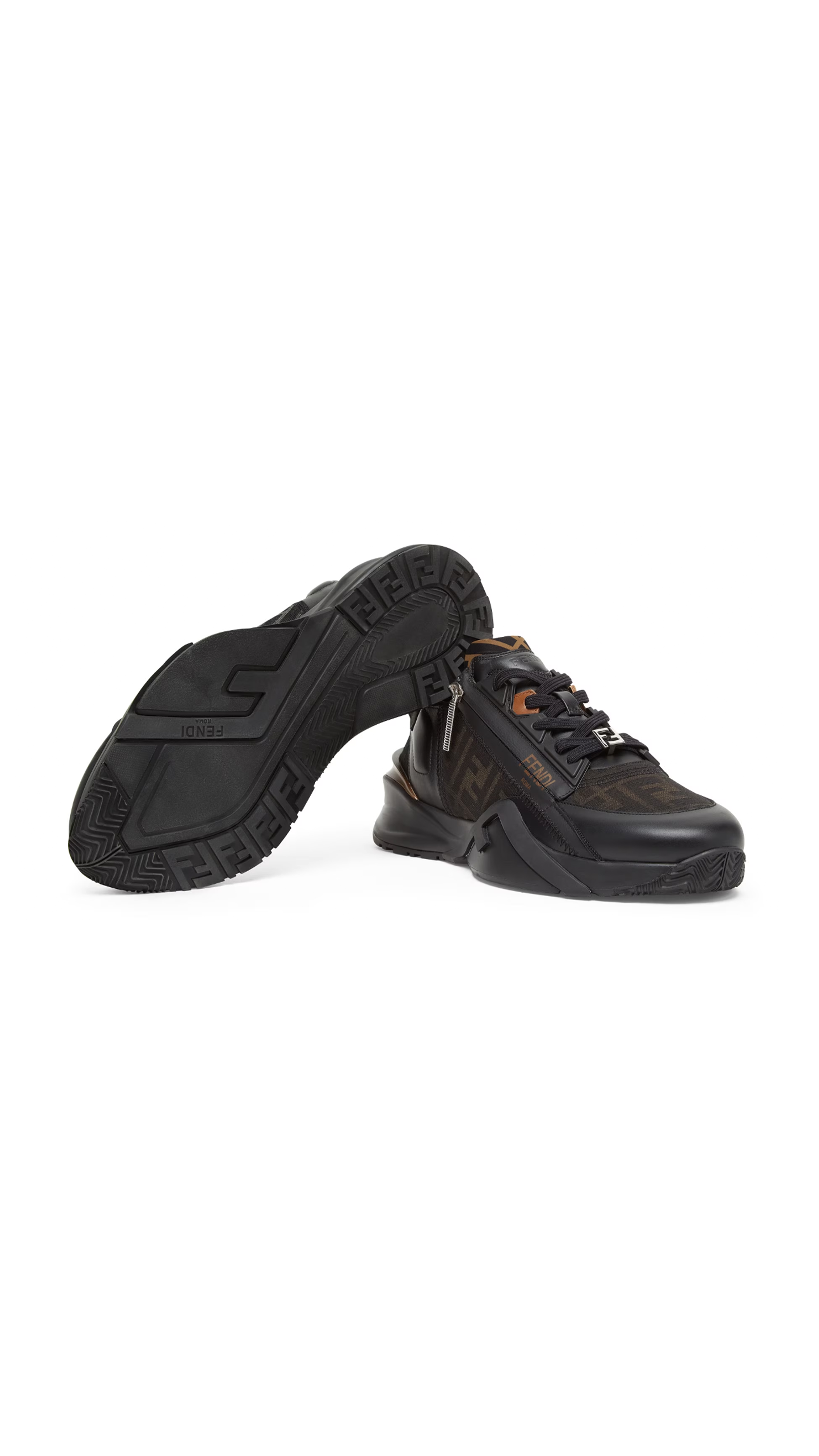 Fendi Flow Sneakers - Black/Brown