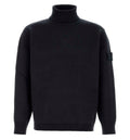 Midnight blue stretch cotton sweater