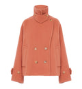 Oversized short coat in wool
