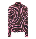 Labirinto Print High-Neck Jersey Top