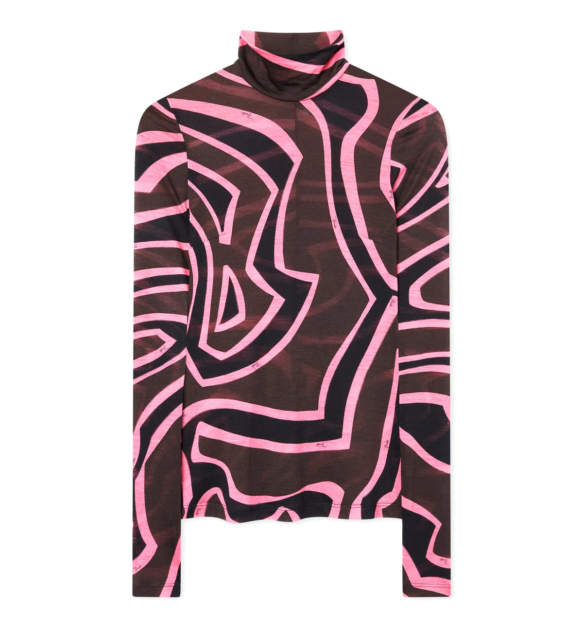 Labirinto Print High-Neck Jersey Top