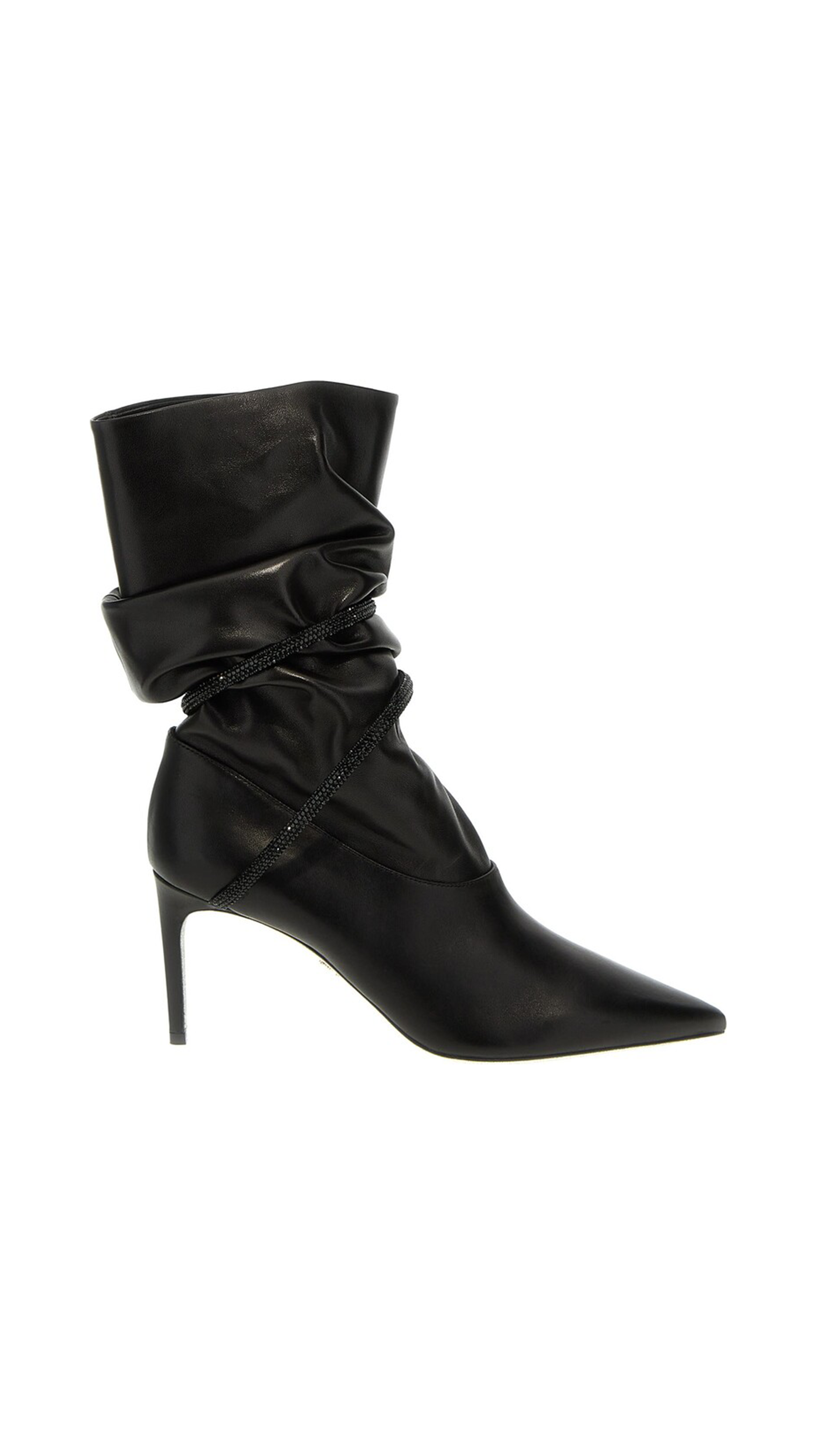 Cleo Nappa Leather Boots 80 - Black/Black