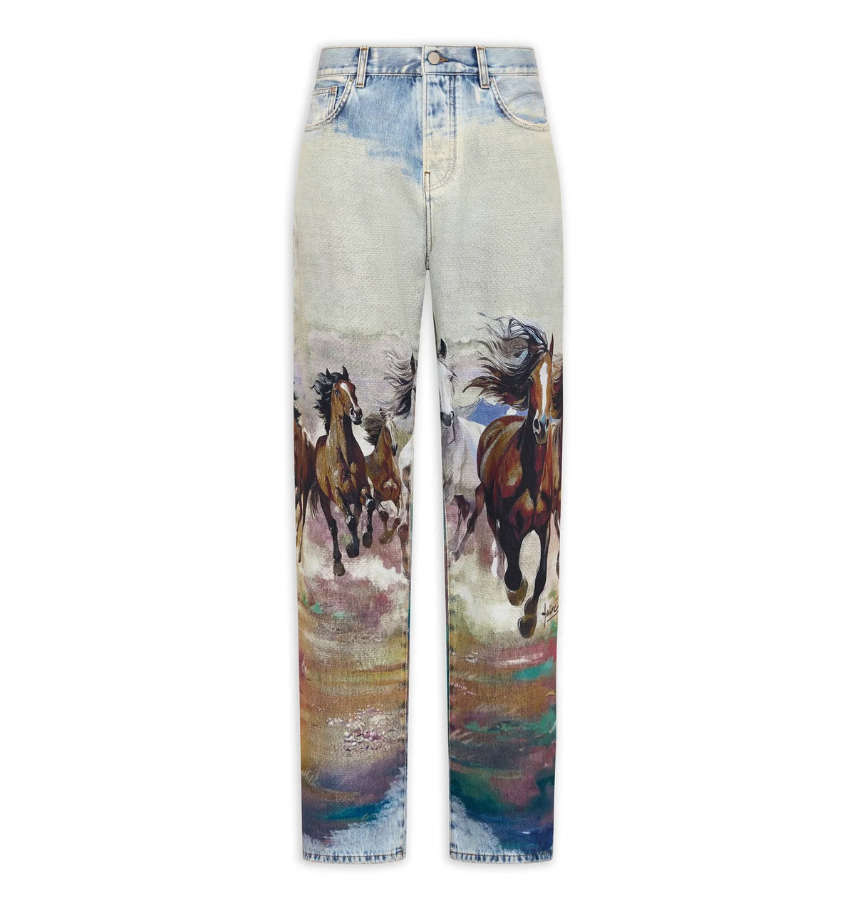 Horse-Print Jeans