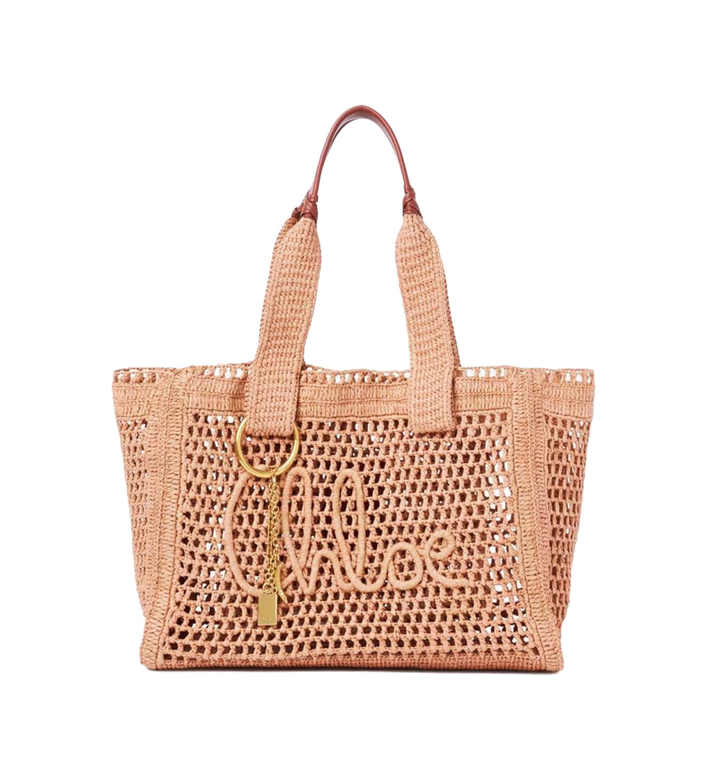 Summer Banana East-West Tote Bag In Raffia