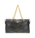 Panthea Medium Shoulder Bag In Suede And Nappa With Chevron Motif