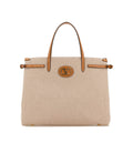 Two-Tone Canvas Antibes Shopping Bag