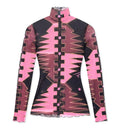 Valdimontone Print High-Neck Tulle Top