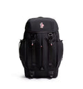 Leather-trimmed backpack