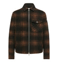 Check Jersey Zip-up Shirt Jacket