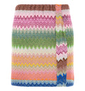 Embroidered Viscose Blend Mini Skirt