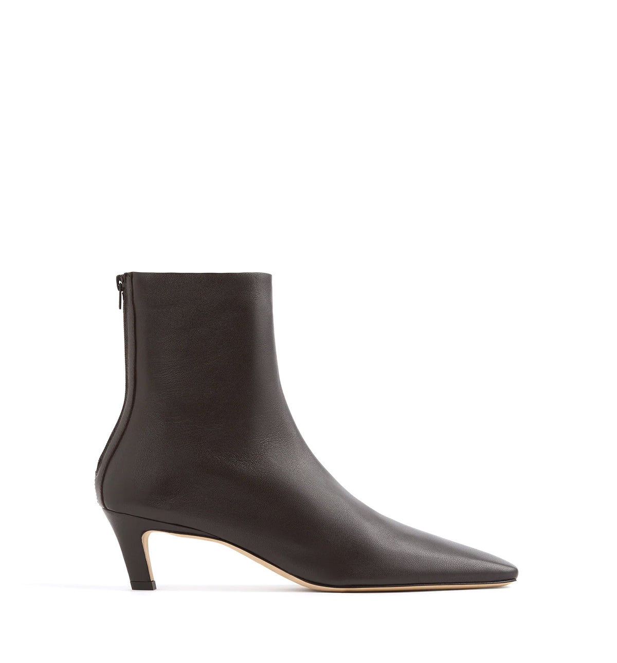 Nappa mid-heel boots