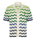 Gradient Wave Crochet Shirt