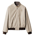 Reversible Houndstooth Check And Panama Cotton Blouson Jacket