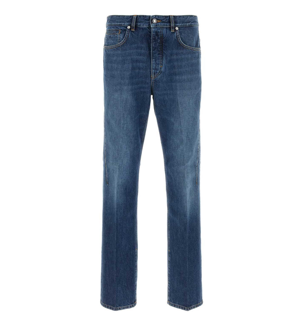 Washed Straight Leg Jeans