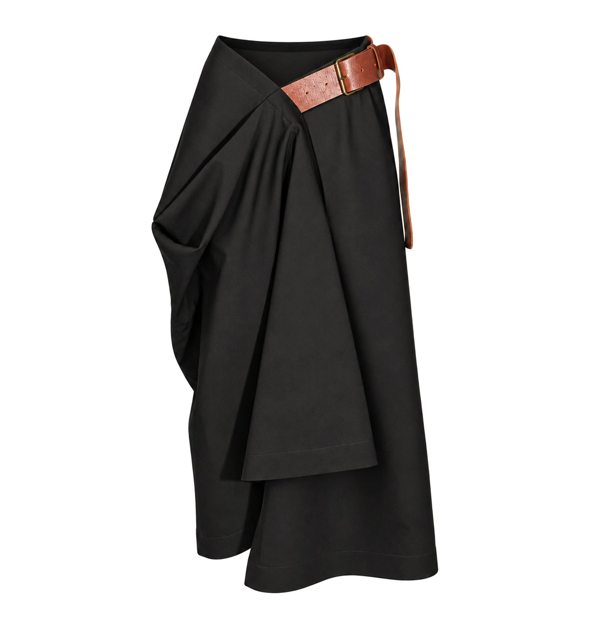 Wool Grain De Poudre Skirt