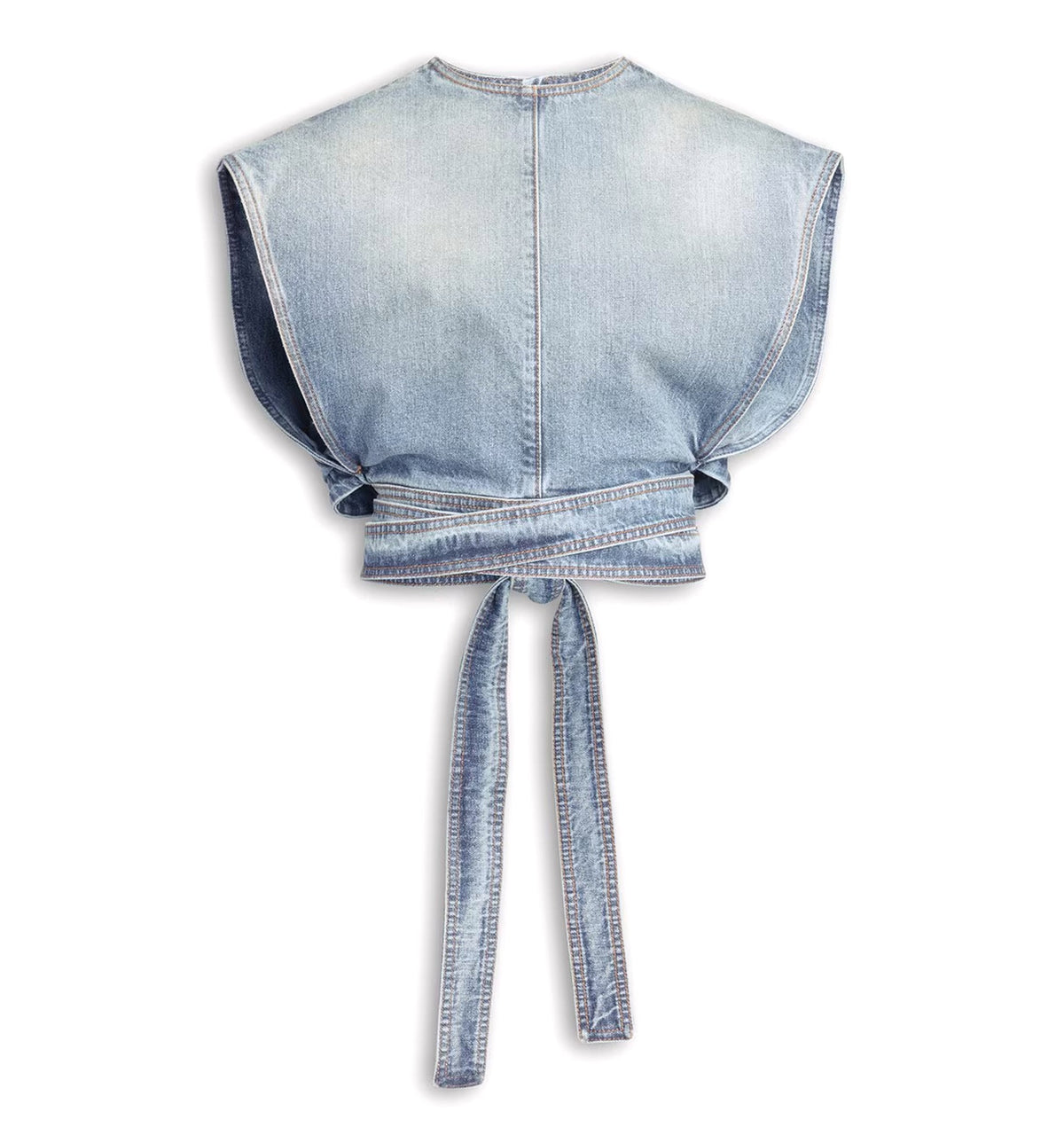 Belted Denim Top