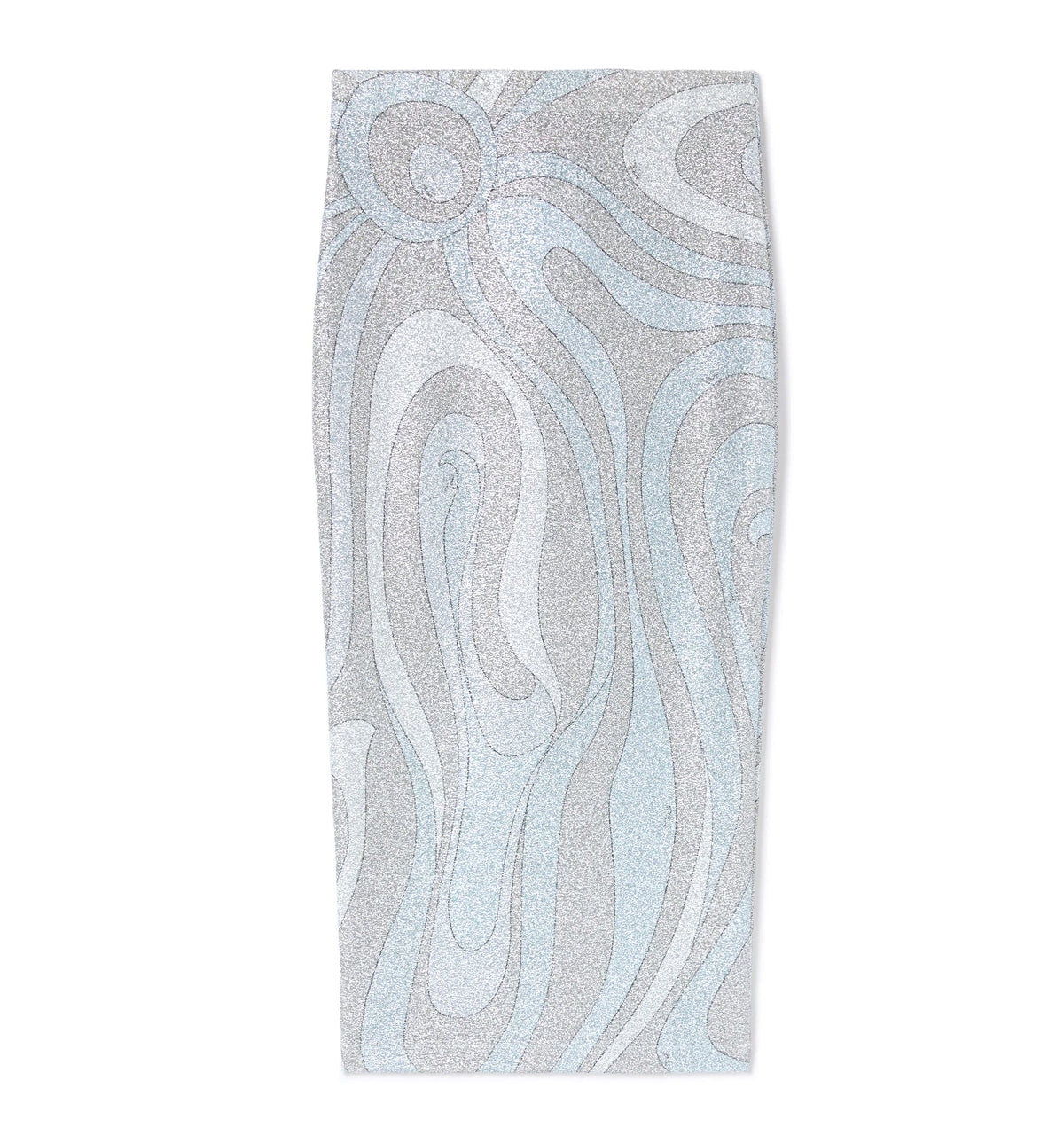 Marmo Print Midi Skirt in Jersey Lamé
