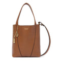 Small Chloé Spin Tote Bag In Grained Leather