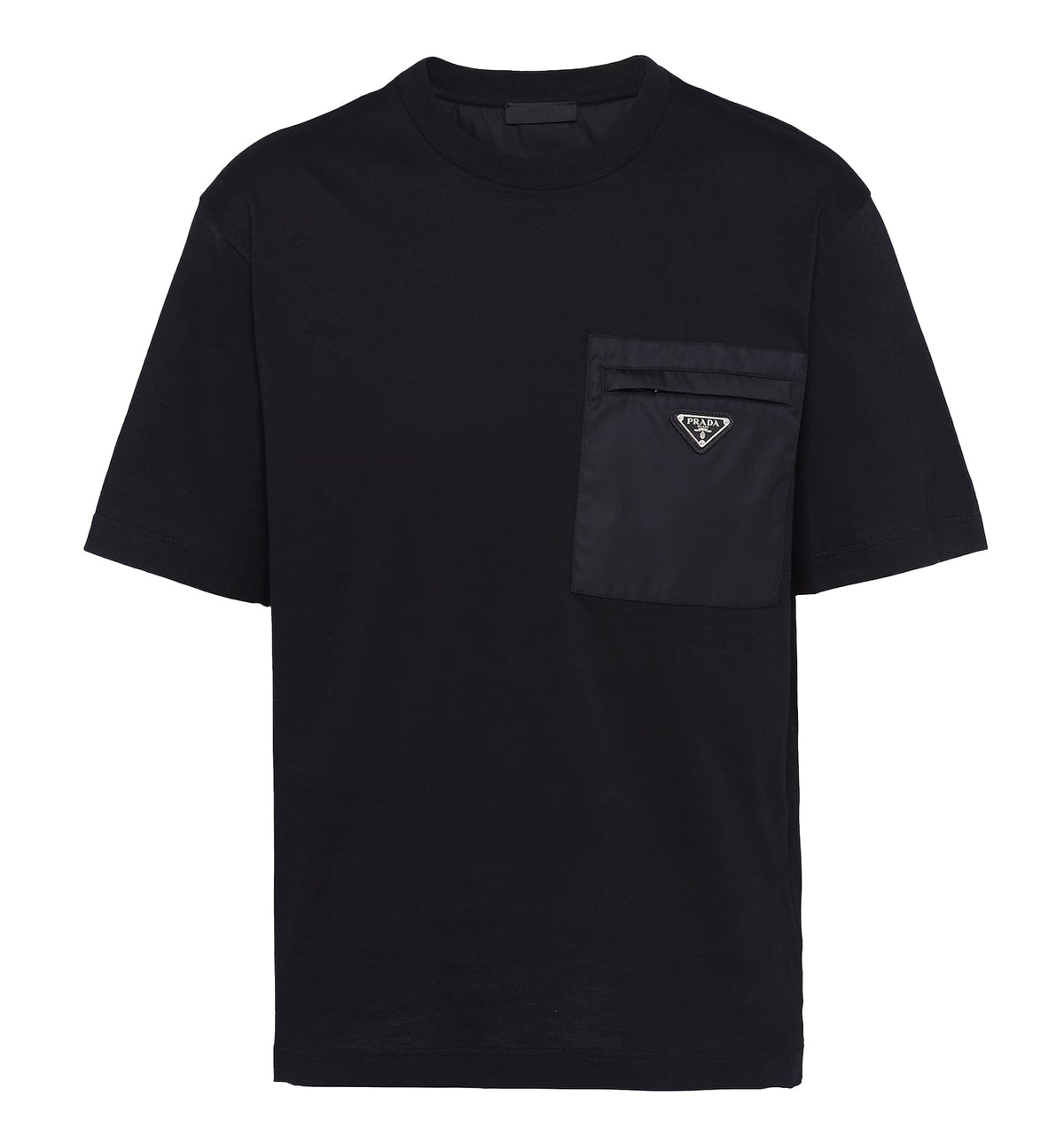 Re-Nylon and jersey T-shirt
