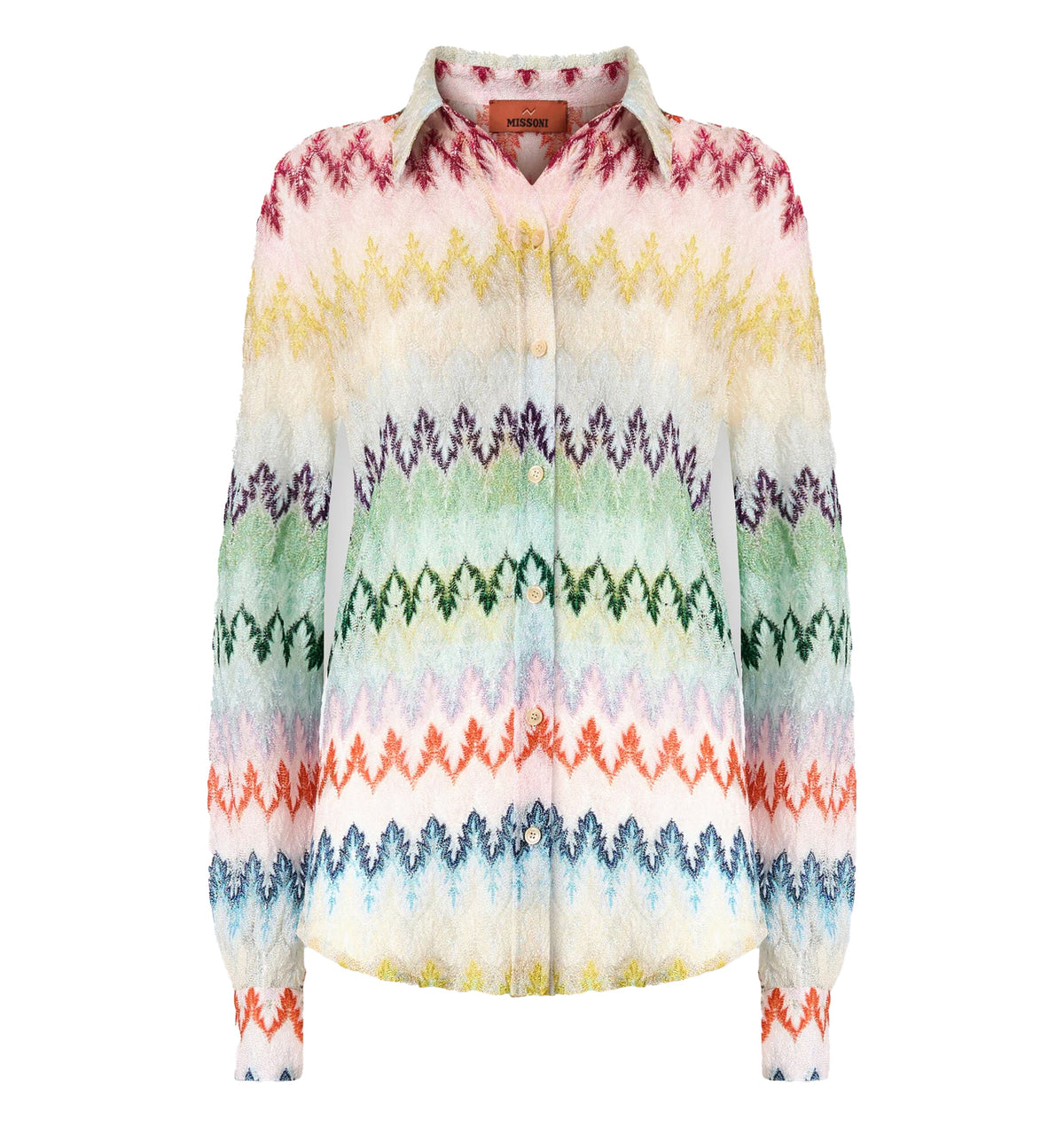 Shirt in Viscose Blend with Lace Motif