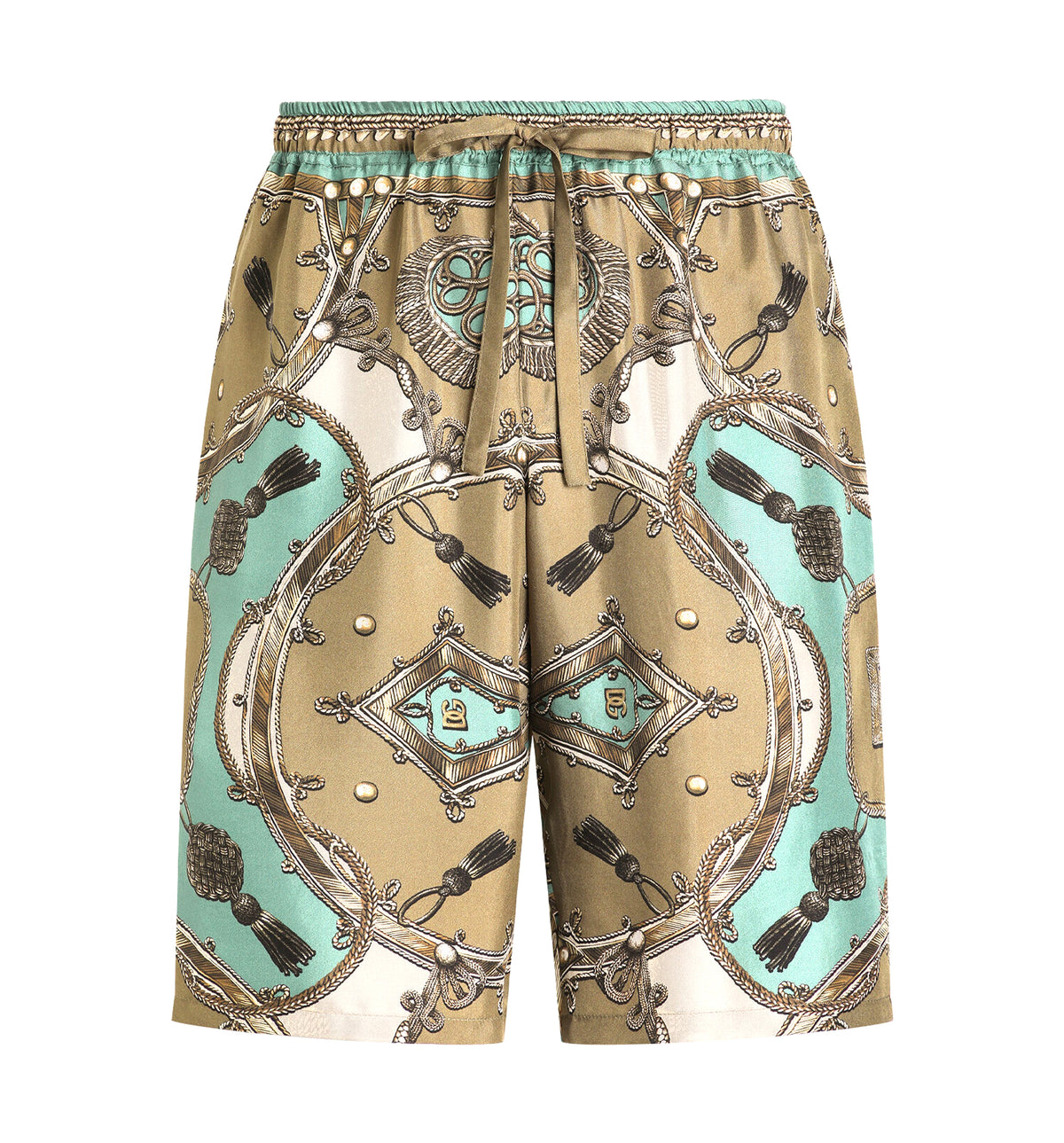 Cargo-Print Washed Silk Twill Vanity Bermuda Shorts