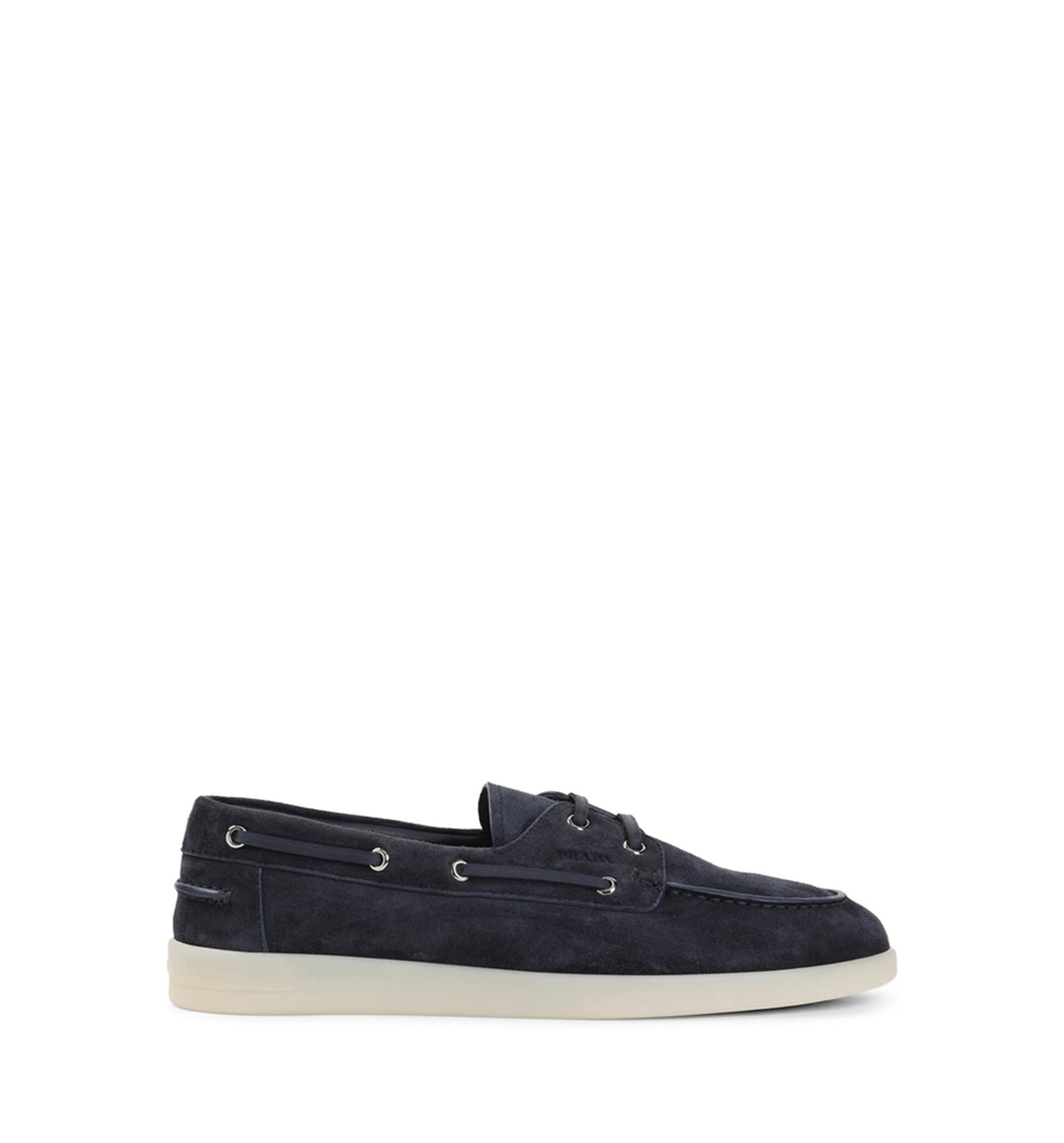 Suede boat shoes with laces